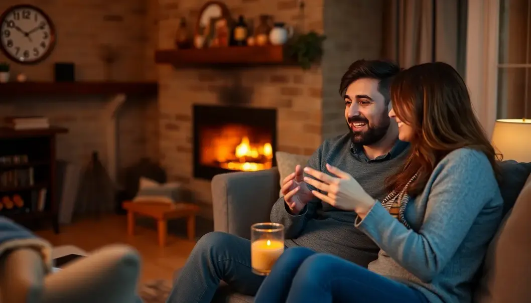 Newlyweds engrossed in a gripping true crime tale, strengthening their bond through shared intrigue.