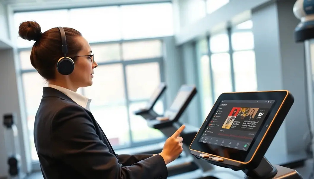 A professional integrating audiobooks into their commute using a smartphone.